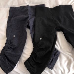 lululemon | sz 6 | ebb to flow crops ( bundle)